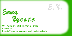 emma nyeste business card